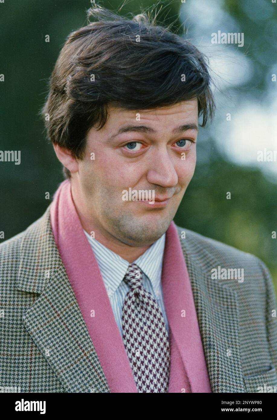 British actor, comedian and writer Stephen Fry, UK 1993 Stock Photo