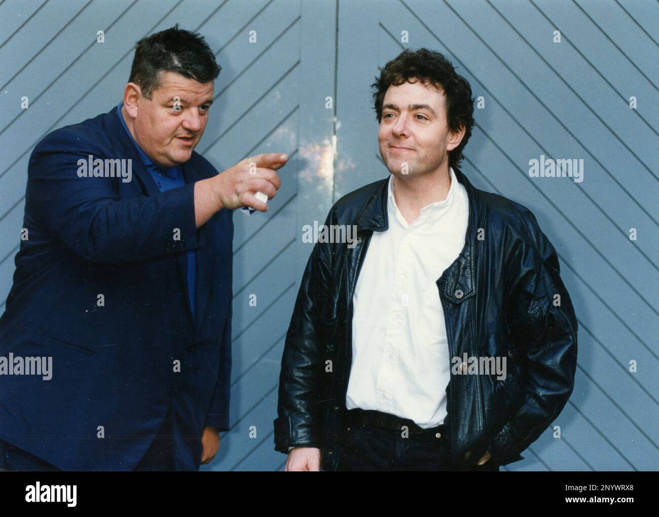British actors and comedians Robbie Coltrane and John Sessions, UK 1993 Stock Photo