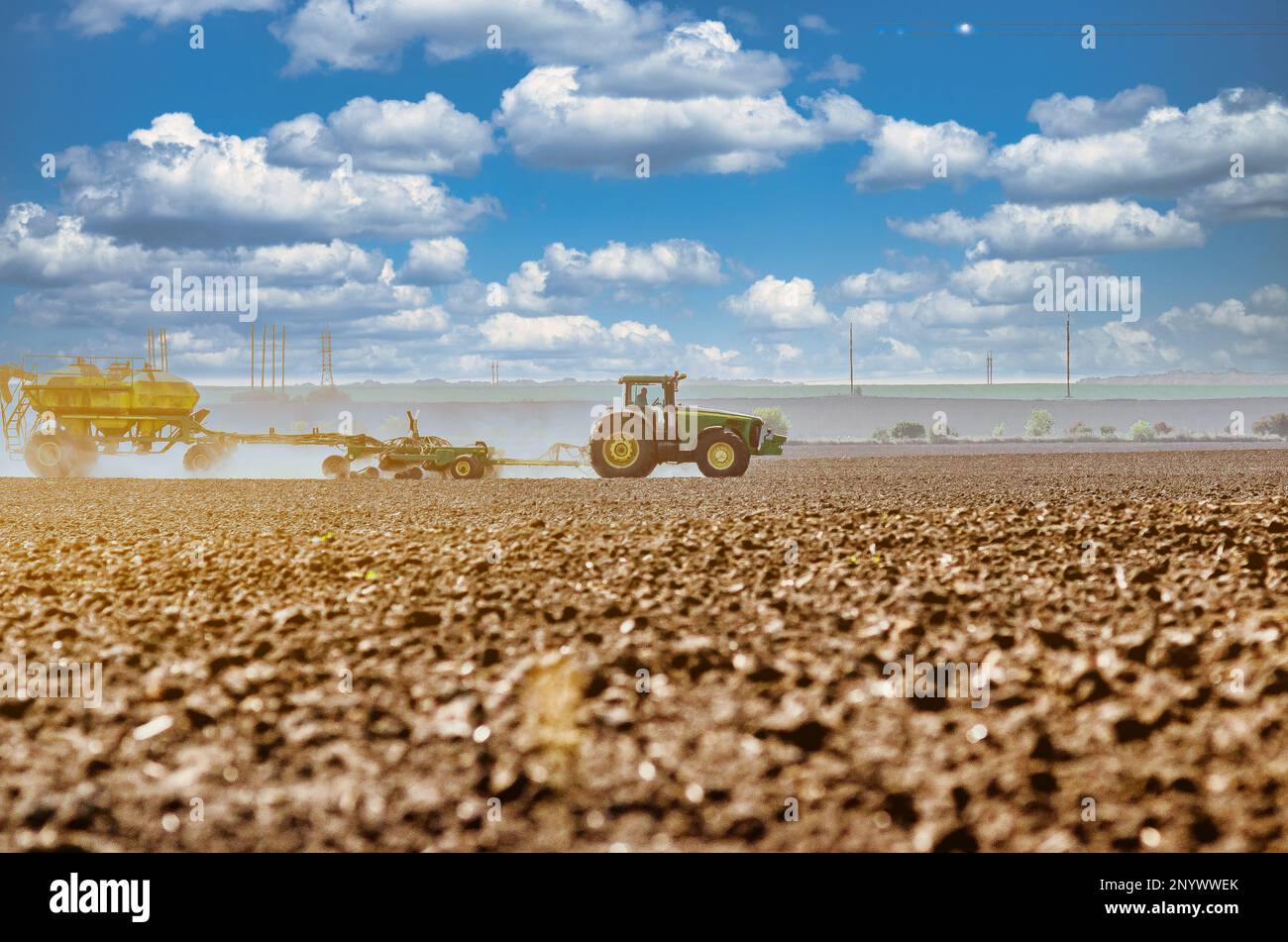 Tractor Plowing Field Tractor Plow Soil Cultivating Cultivated Land And Soil Tillage Tractor Plowing Field Tractor Plow Soil Cultivating Cultivated Land And Soil Tillage