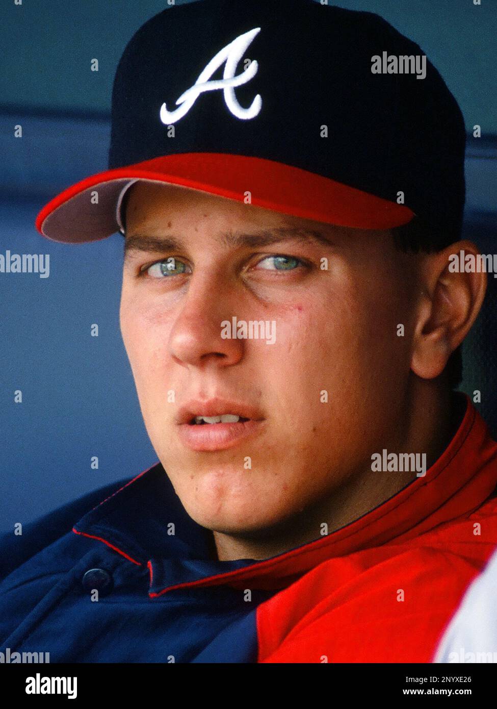 Atlanta Braves pitcher Steve Avery pitches in the first inning of the game  against the Florida Marlins at the Marlins spring training camp in Viera,  Fla., Tuesday, March 5, 1996. (AP Photo/Gary