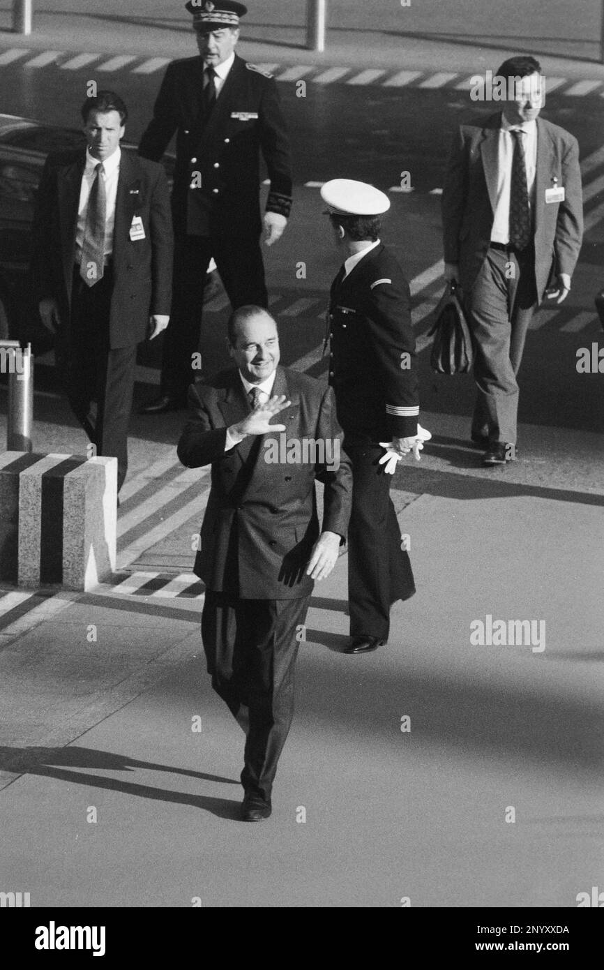 G7 summit, Arrival of the Heads of States . French President Jacques