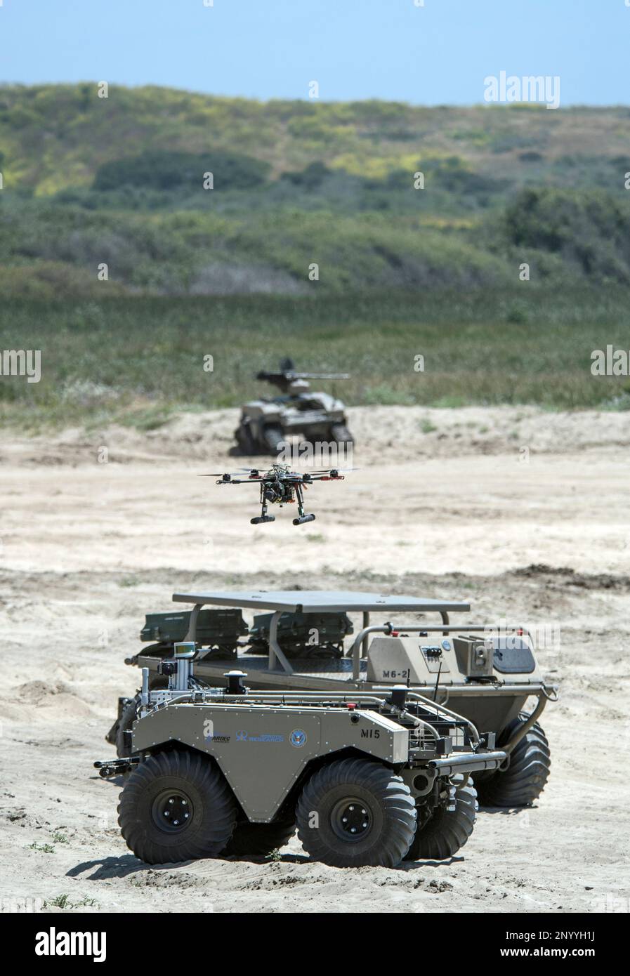 An unmanned aerial vehicle (UAV) takes off from a Multi Utility