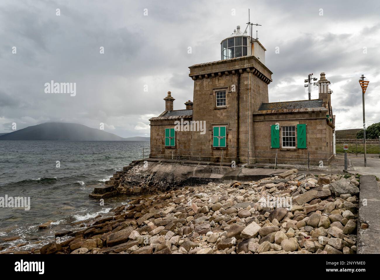The historic Blacksod Lighthouse on the southern end of Mullet ...