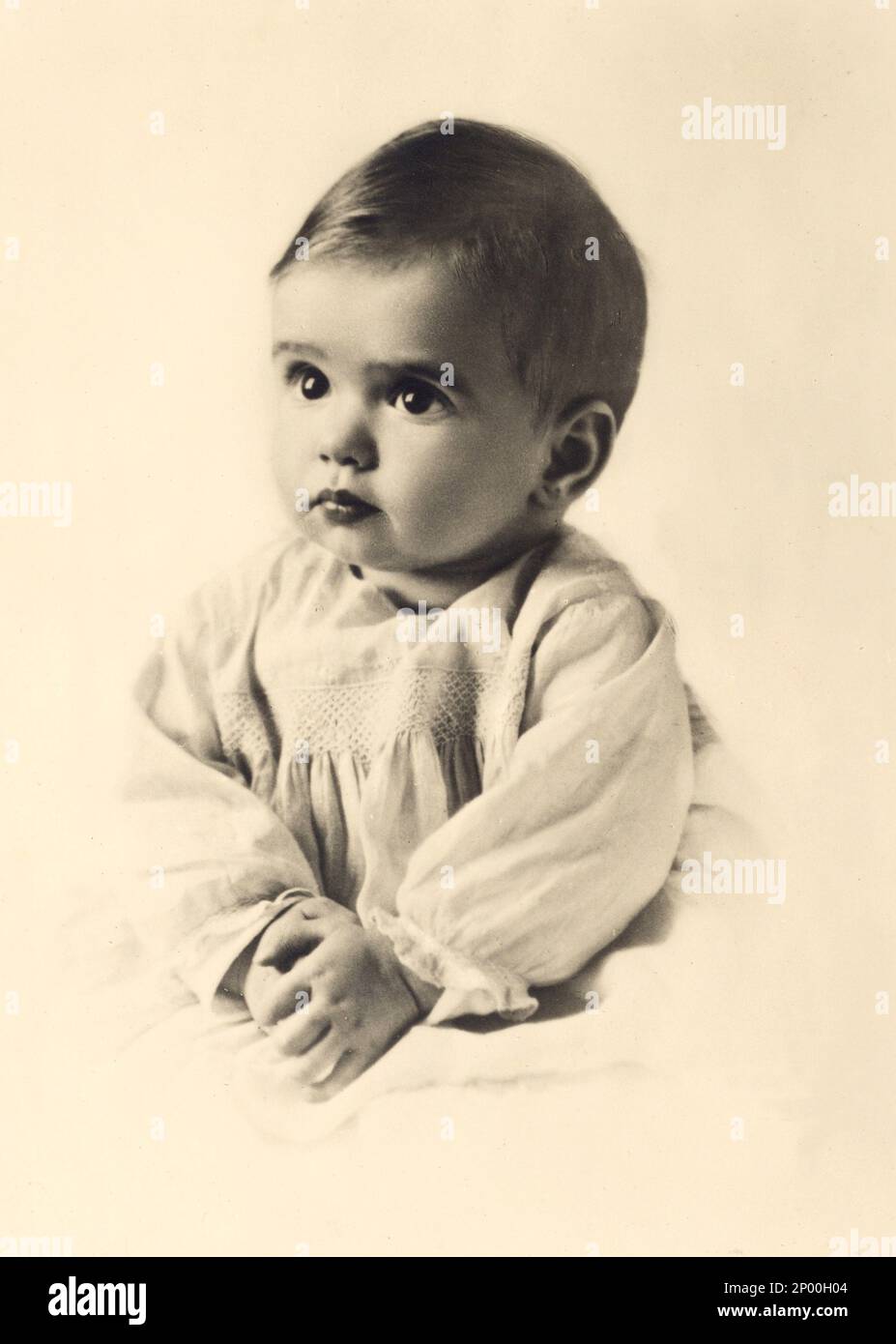 1941 , Rome , Italy : The  princess ELIZABETH Marguerite Elena VON HESSEN ( ELISABETTA , born 8 october 1940 in Rome , Italy ) daugther of italian royal princess MAFALDA di SAVOIA ( Roma 19 november 1902 - Buchenwald concentration camp 27 august 1944 ) and the german prince Philipp of HESSE Kassel ( 1896 - 1980 ) . Married the day 26 february 1962 in Frankfurt Am Main , Hessen , with the Count Friederich Carl VON OPPERSDORF ( 1925 - 1985 ) - royalty - nobili italiani - nobiltà - principessa reale - ITALIA - portrait - ritratto - Filippo d' ASSIA - personality celebrity personalities celebritie Stock Photo