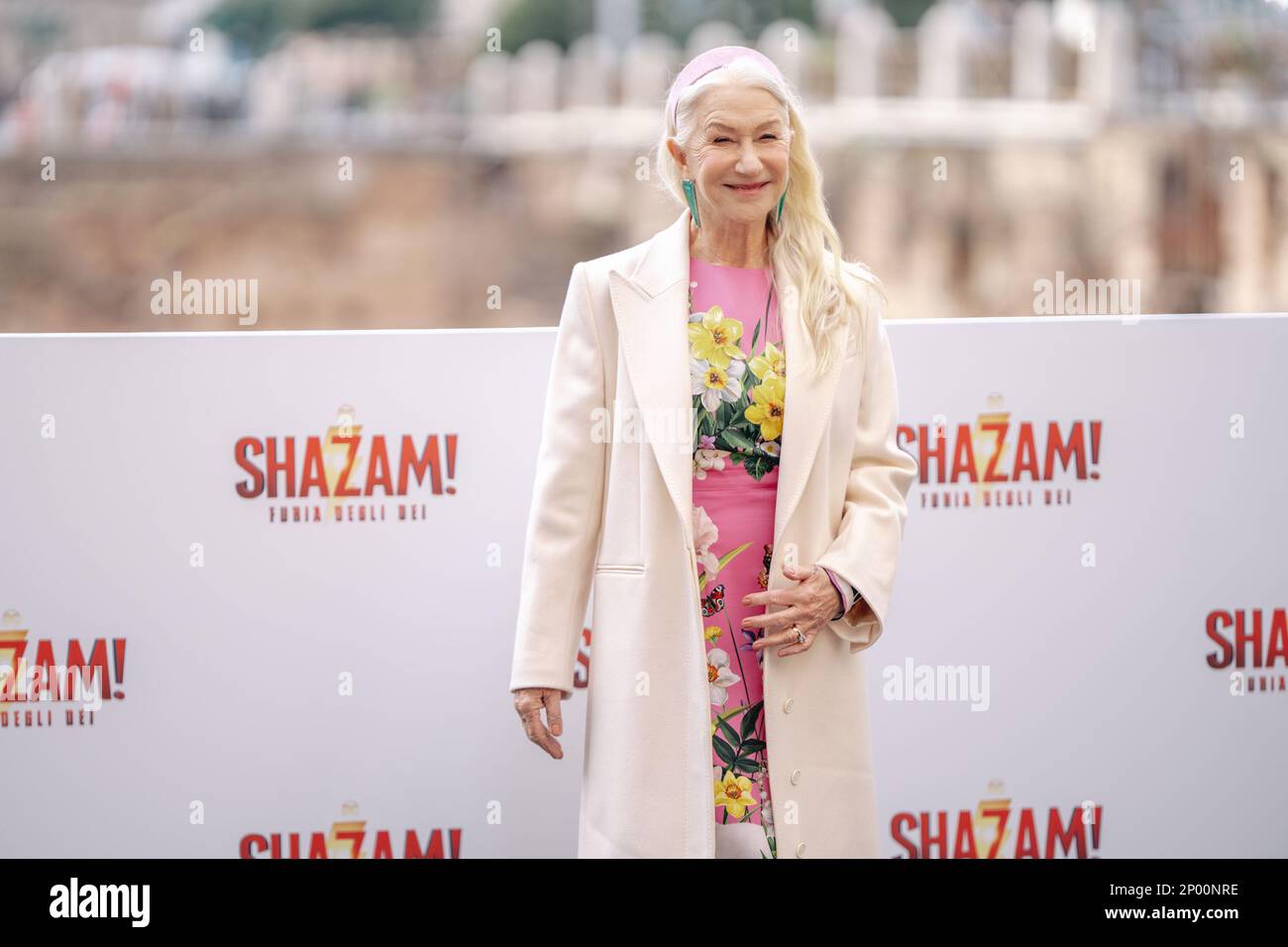 Rome, Italy. March 02, 2023, Helen Mirren attends the photocall for ''Shazam! Fury Of The Gods'' at Palazzo Manfredi on March 02, 2023 in Rome, Italy (Photo by Luca Carlino/NurPhoto)0 Credit: NurPhoto SRL/Alamy Live News Stock Photo