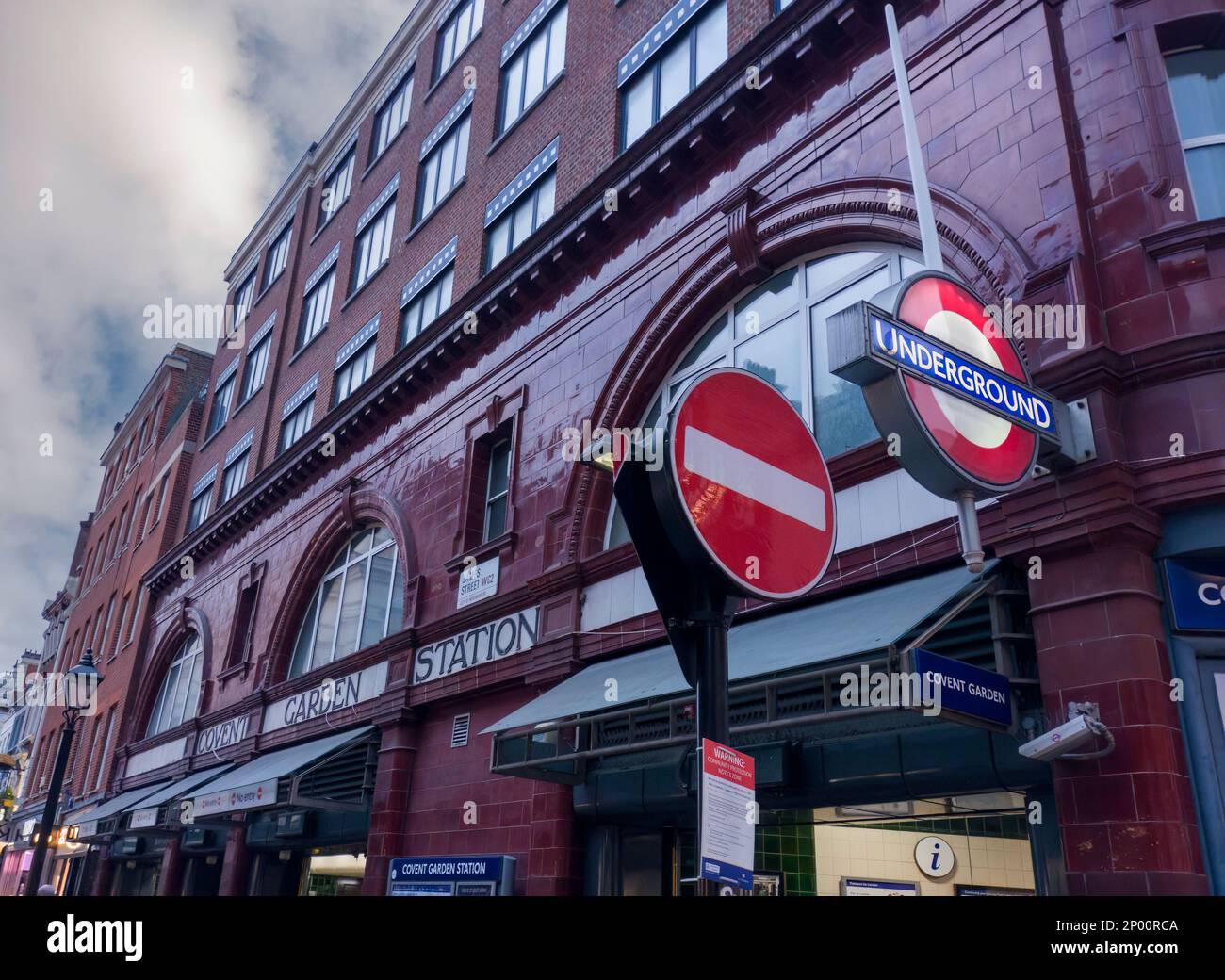 The entrance to Covent Garden tube station in London, UK Stock Photo
