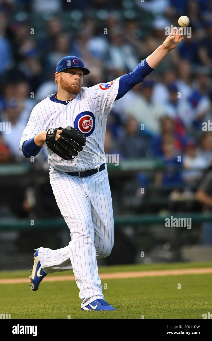 Chicago Cubs Jeff Samardzija (29) during a game against the Cincinnati Reds  on April 18, 2014 at Wrigley Field in Chicago, IL. The Reds beat the cubs  4-1.(AP Photo/David Durochik Stock Photo - Alamy