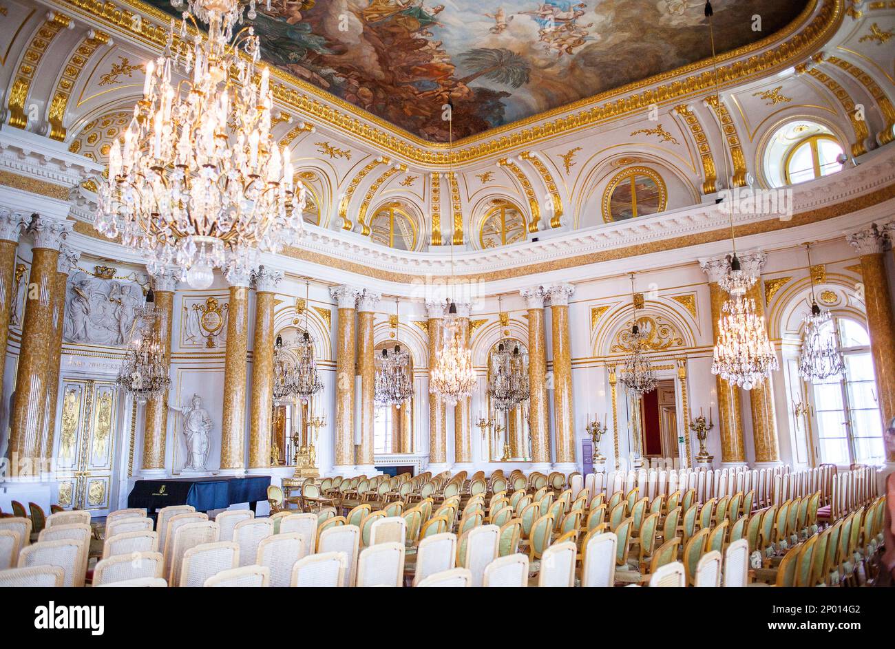Royal Castle, ballroom,Warsaw, Poland Stock Photo