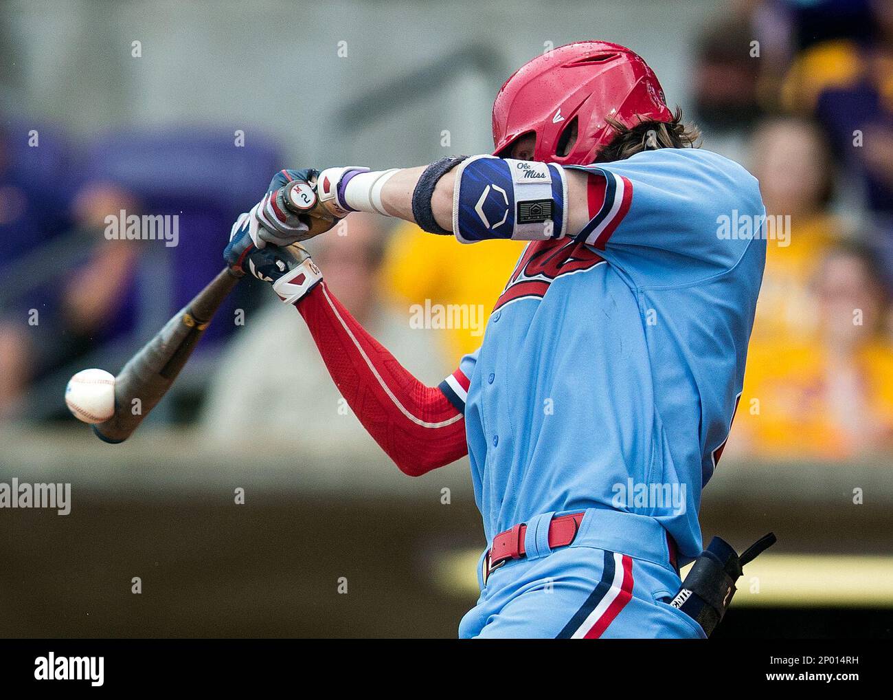 BATON ROUGE, LA APRIL 15 Ole Miss Black Bears Ryan Olenek (2) bats