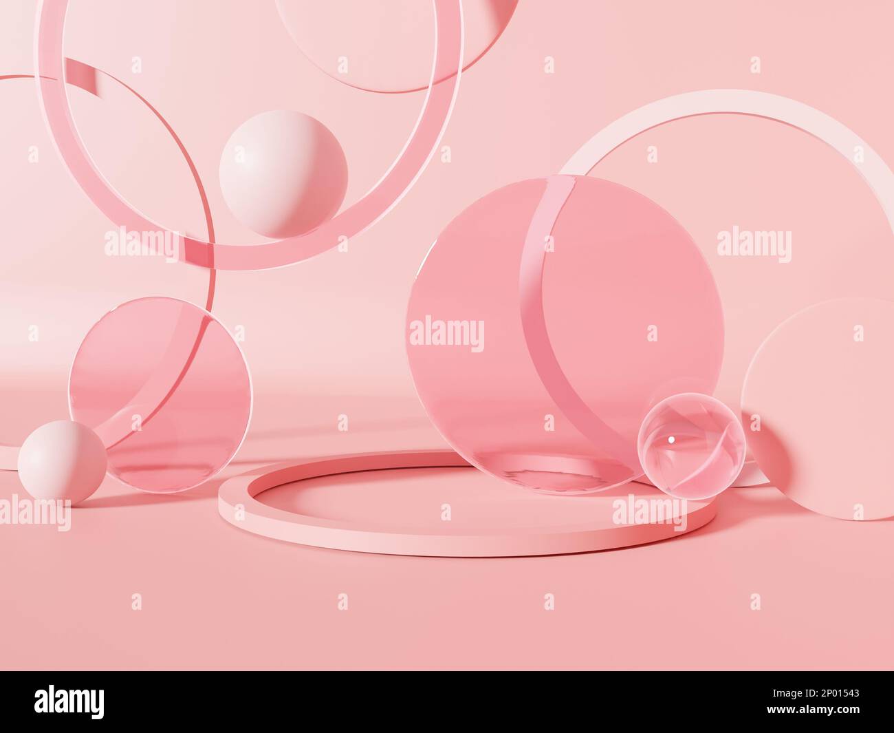 3D Rendering Studio Shot Product Display Background with Transparent Pink  Spheres, Plates and Rings for Beauty or Skincare Products Stock Photo -  Alamy
