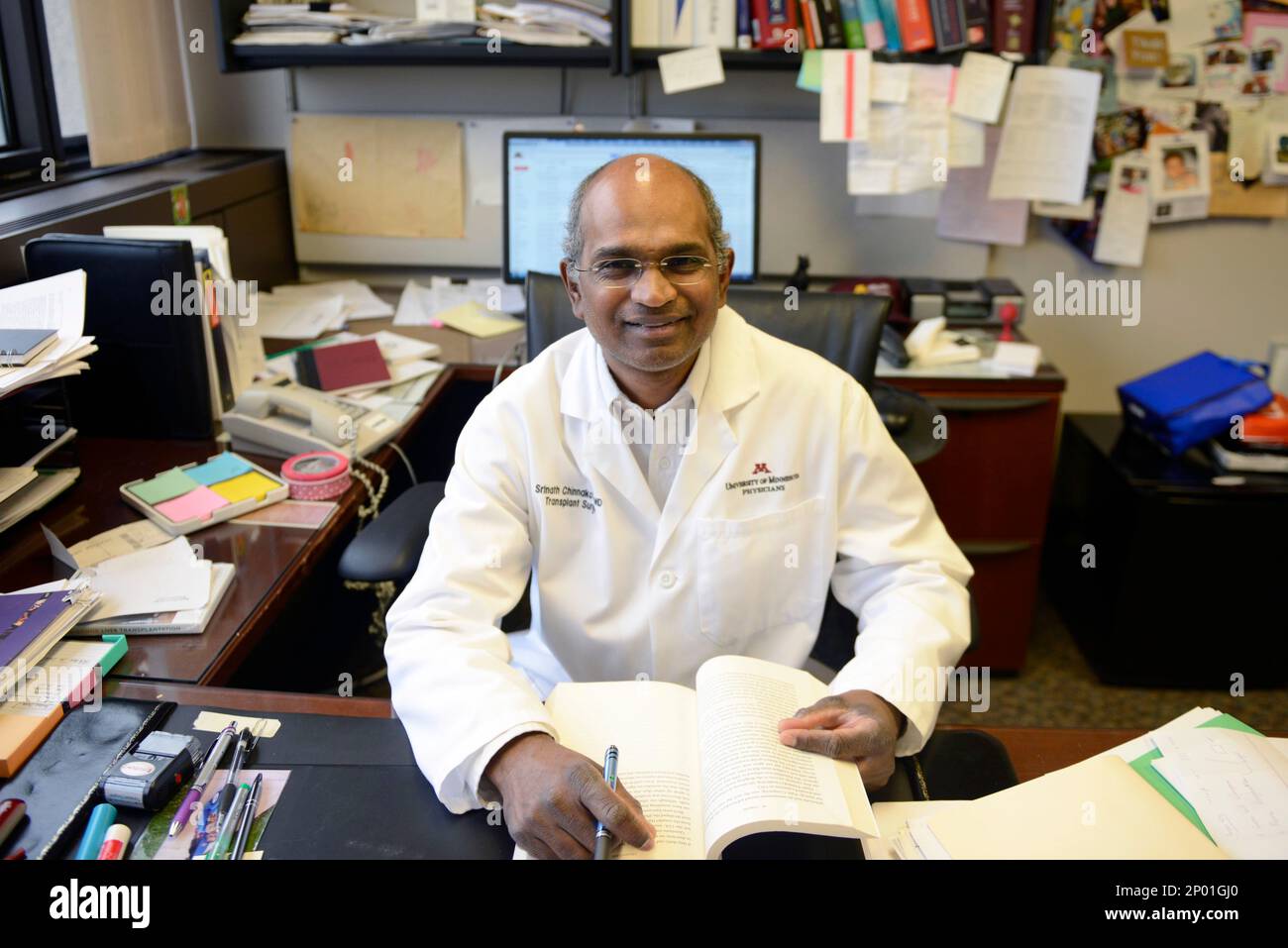 Dr. Srinath Chinnakotla poses for a photo in his office on Thursday, March  30, 2017 in Minneapolis. Chinnakotla said in 2015, 10 percent of child  patients and 20 percent of adult patients