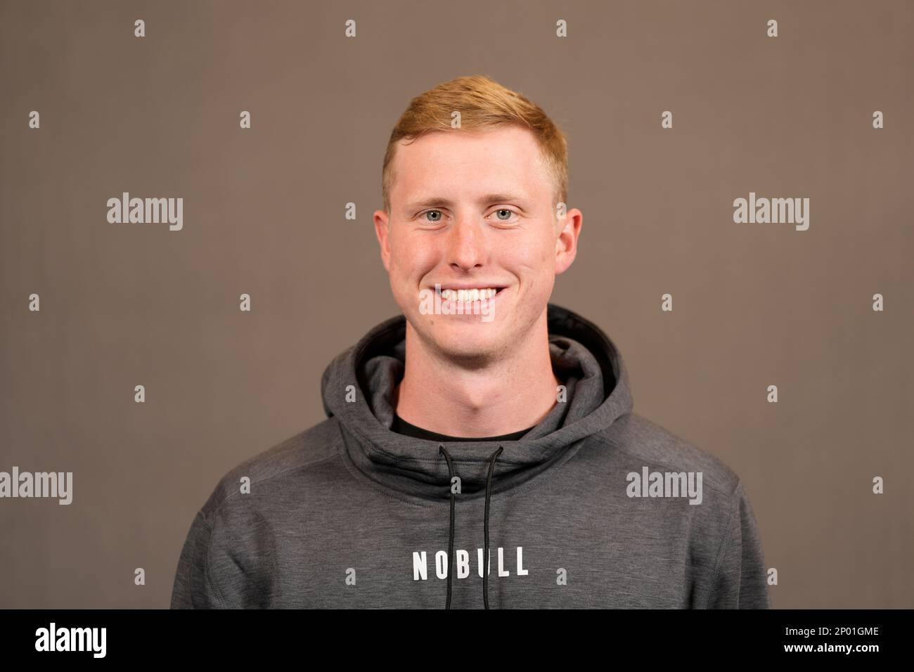 Tennessee kicker Paxton Brooks poses for a portrait at the NFL football Combine on Thursday