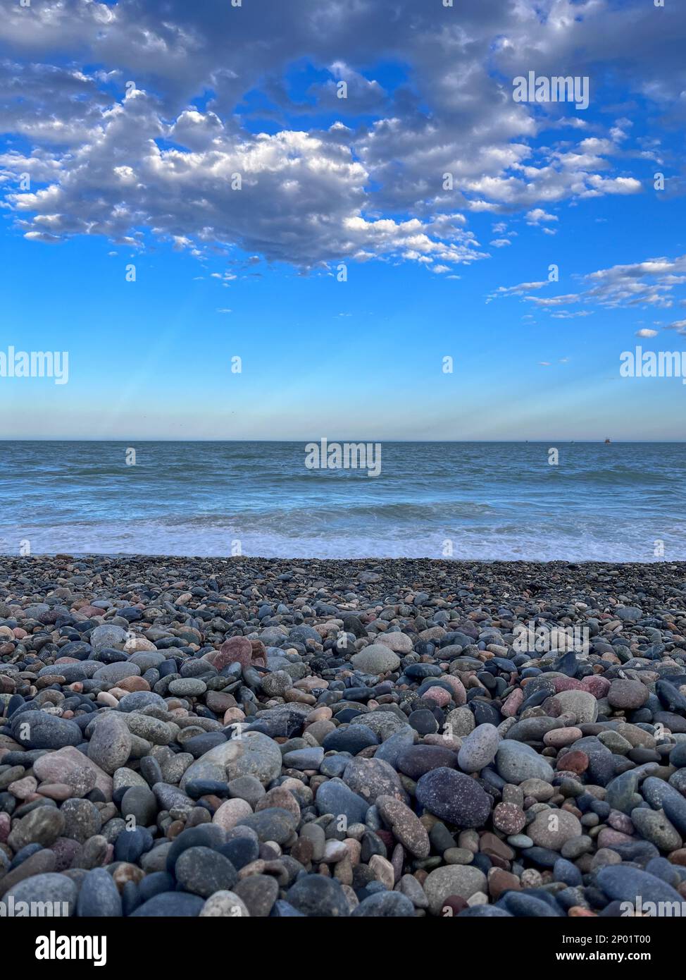 Landscape of the beach in Puerto Madryn Stock Photo
