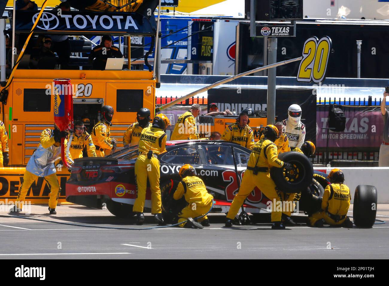 Matt Kenseth Toyota Let's Go Places Toyota Camry makes a pit stop