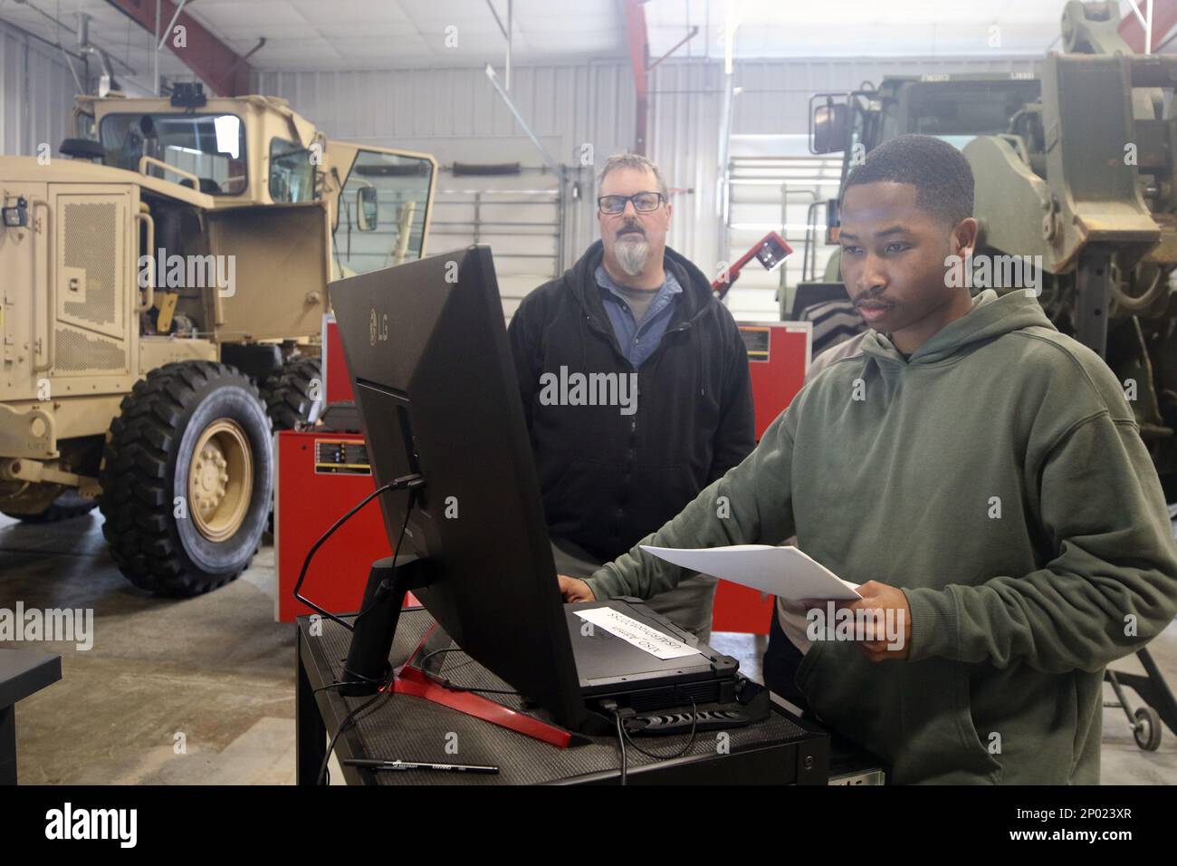 Jamel Parker a military technician assigned to the Area Maintenance ...