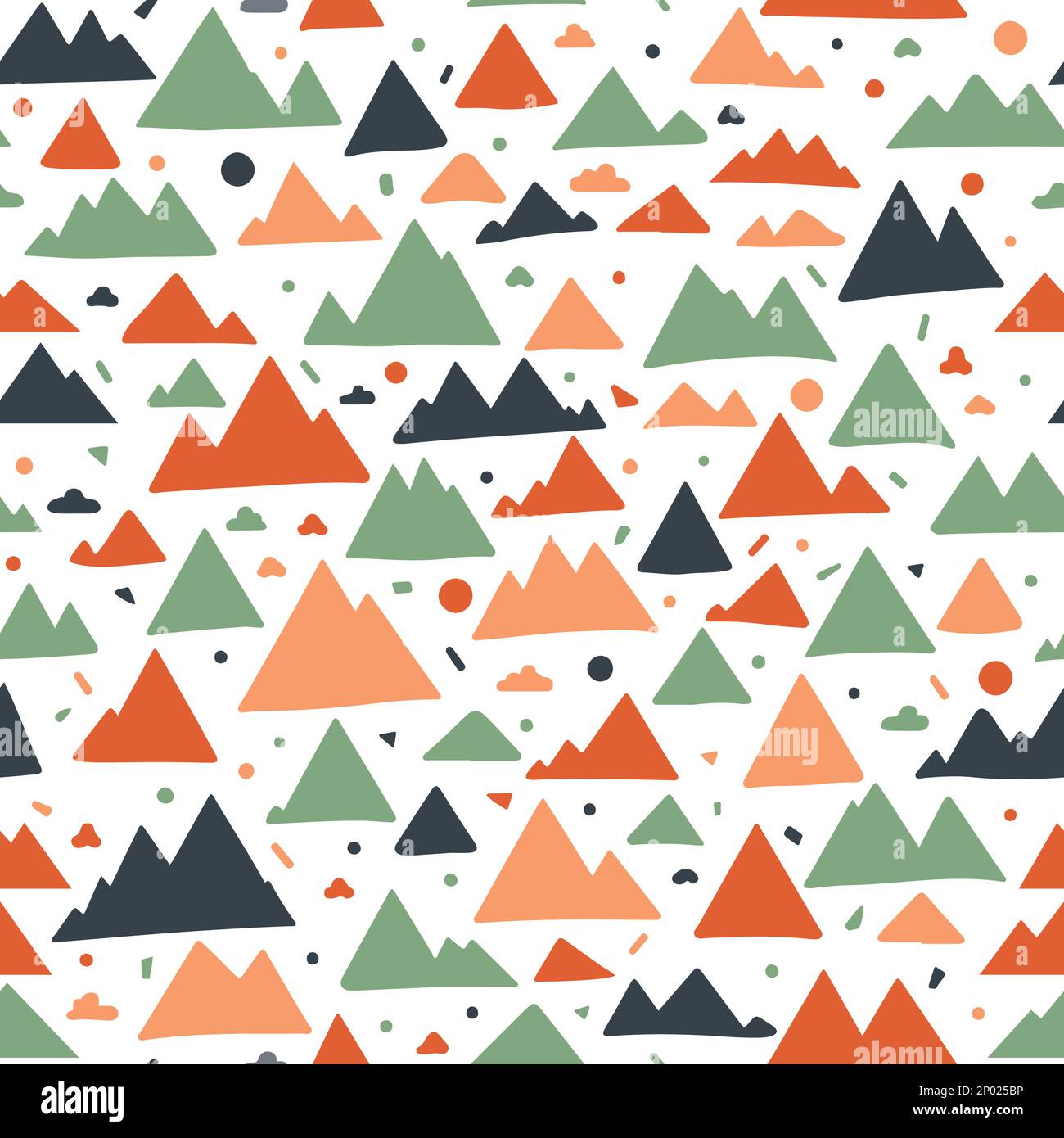 Vector Minimalist Landscape or Mountain Seamless Surface Pattern for Products or Wrapping Paper Prints. Stock Vector