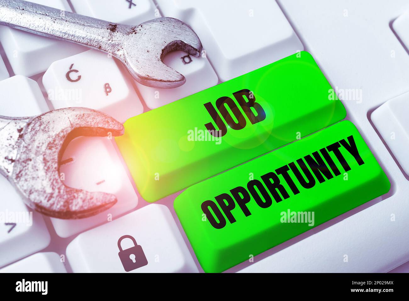 Text caption presenting Job Opportunity. Concept meaning an opportunity