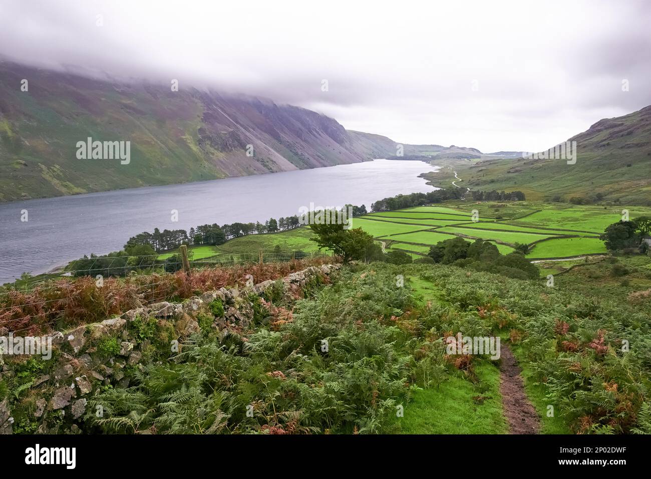 View from Yewbarrow at Wastwater in Lake District, United Kingdom Stock Photo