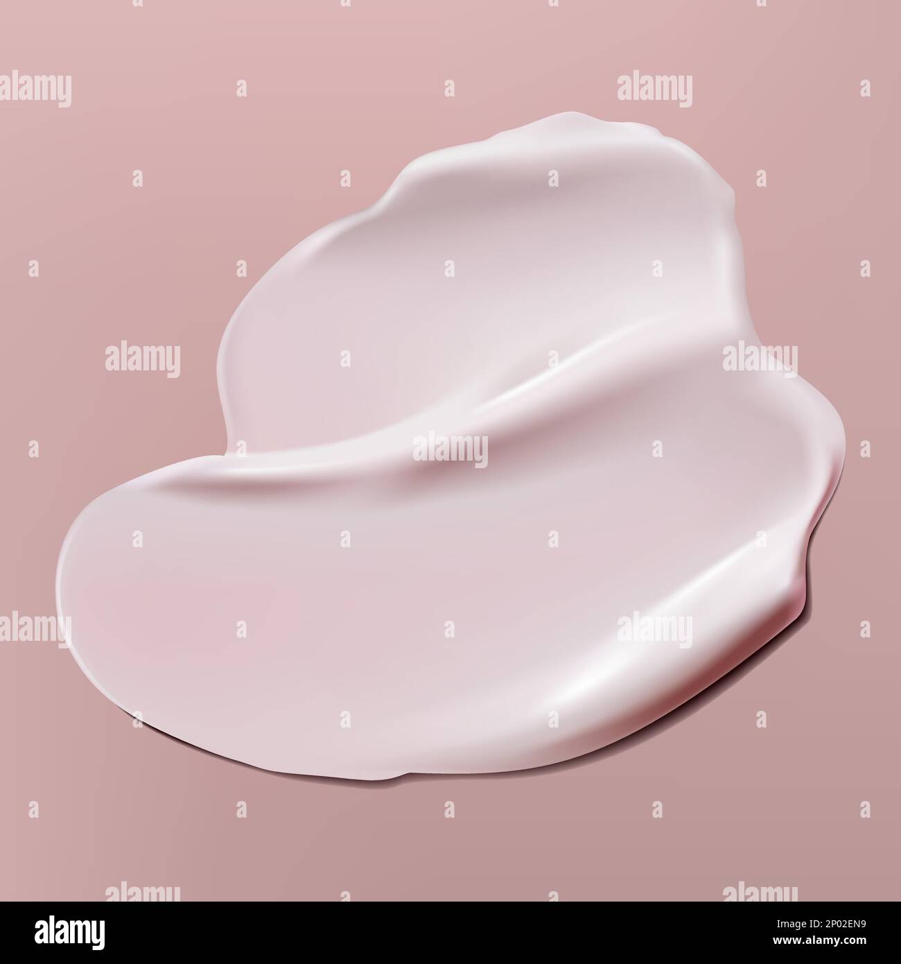 Vector Skincare or Cosmetics Cream Paste 3D illustration for Lotion, Shampoo, Shower Gel or Moisturizer Products. Stock Vector