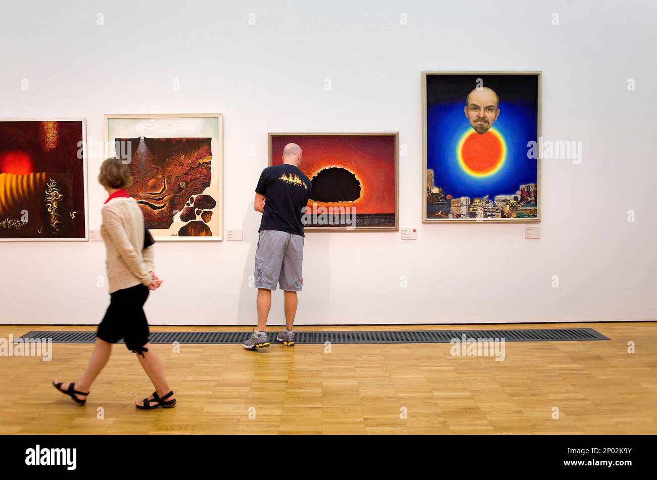 Kumu Art Museum,Difficult Choices exhibition ,in Kadrioru Park,Tallinn, Estonia Stock Photo