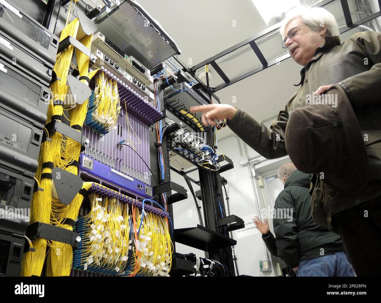 Tom Powers, a member of Leverett's, Mass., Municipal Light Plant