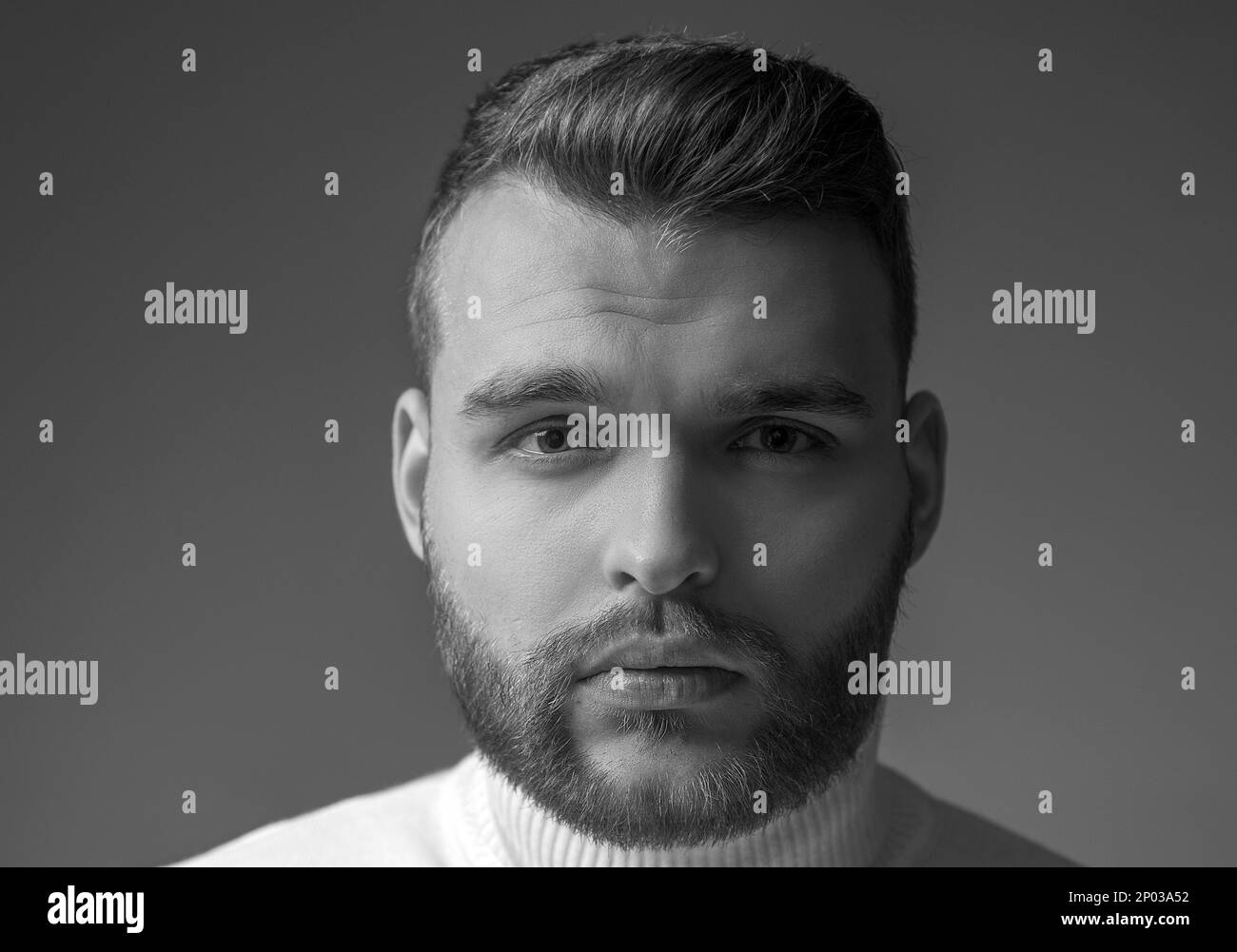 Well groomed bearded man stylish appearance. Hairstyle barber. Man