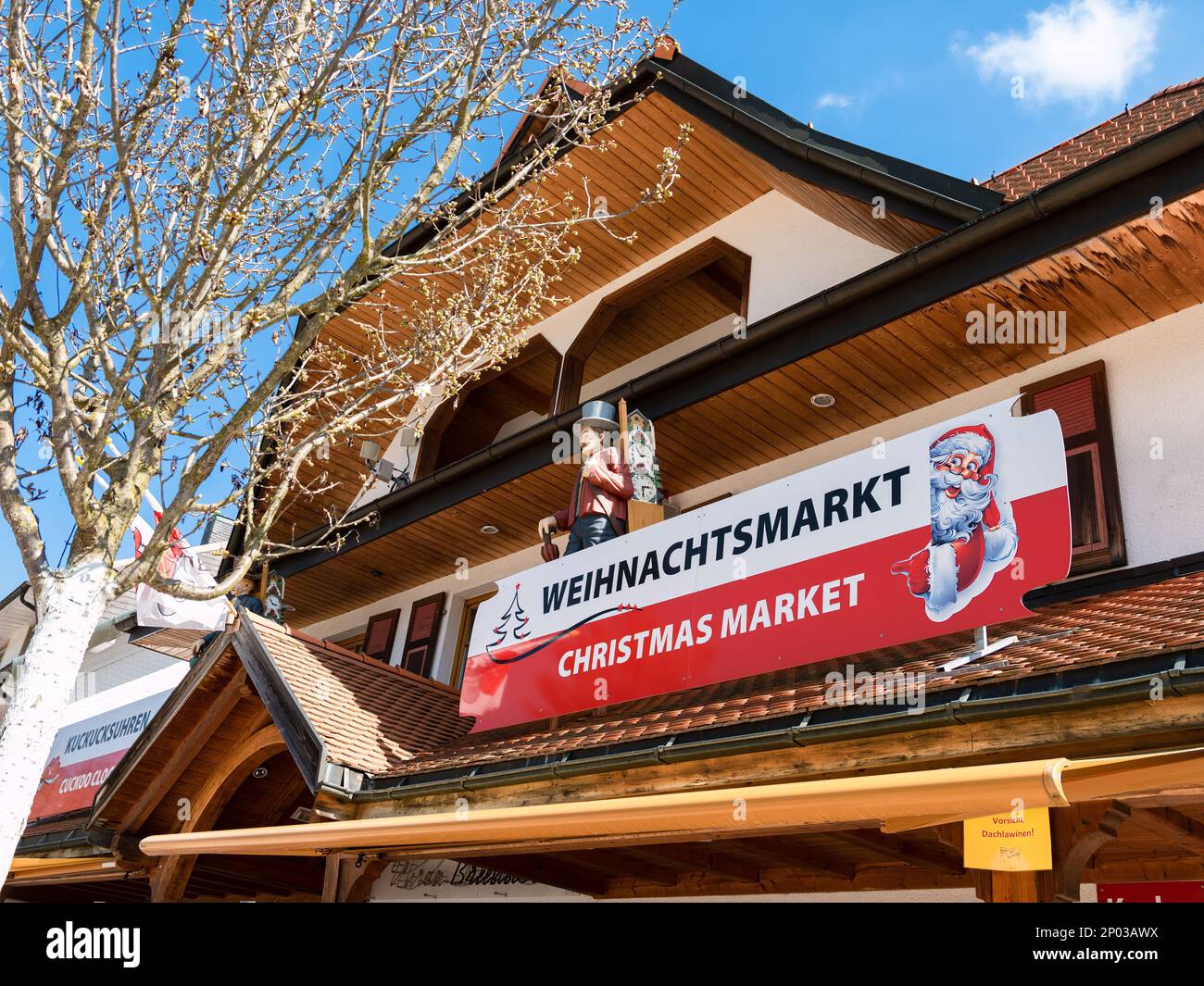 Neustadt, Germany April 14, 2022 Christmas Market shop in Neustadt
