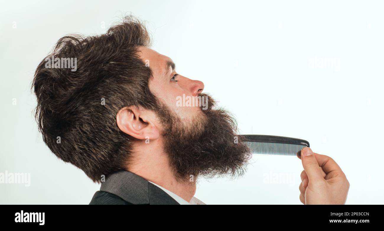 Bearded man with beard, bearded gay. concept. Mustache men