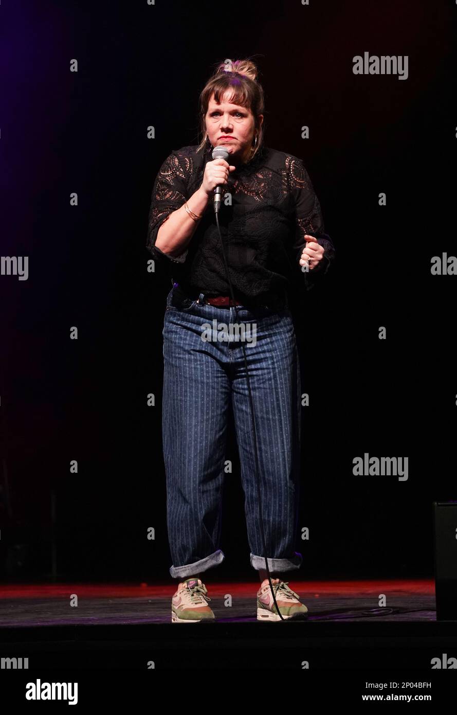 Kerry Godliman performs at the Just For Laughs comedy festival at the O2 Arena in London