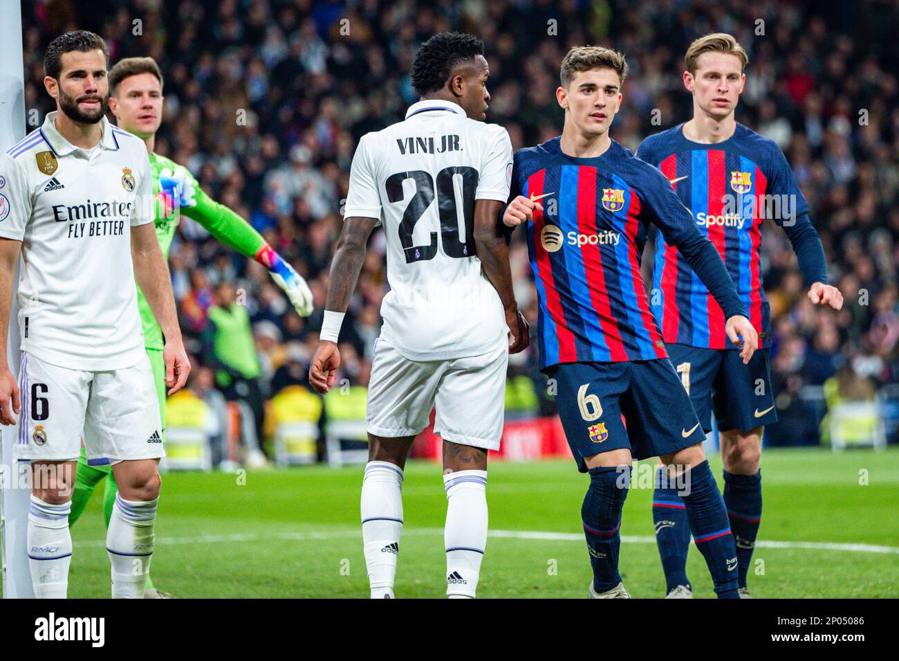 madrid-spain-02-03-2023-vinicius-junior-real-madrid-and-gavi