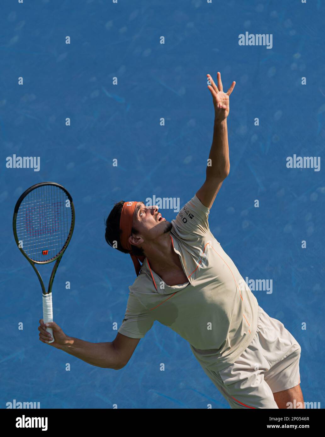 Dubai, United Arab Emirates. March 02, 2023, Dubai, United Arab Emirates.  March 02, 2023 Novak Djokovic of Serbia celebrates victory over Hubert  Hurkacz of Poland during their ATP 500 Dubai Duty Free