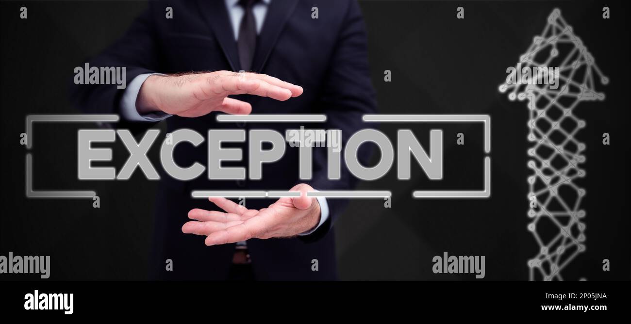 Conceptual display Exception. Word for person or thing that is excluded ...