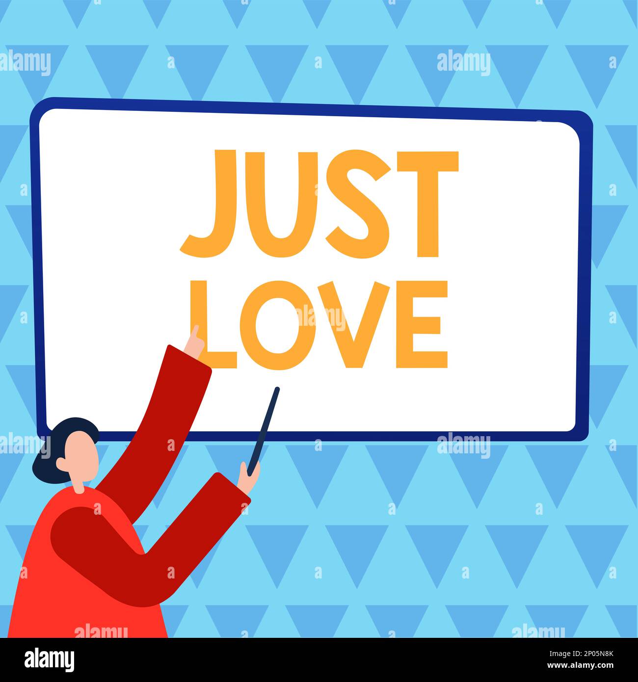 Interested Image Sign Sign displaying Just Love. Word Written on being interested physically ...