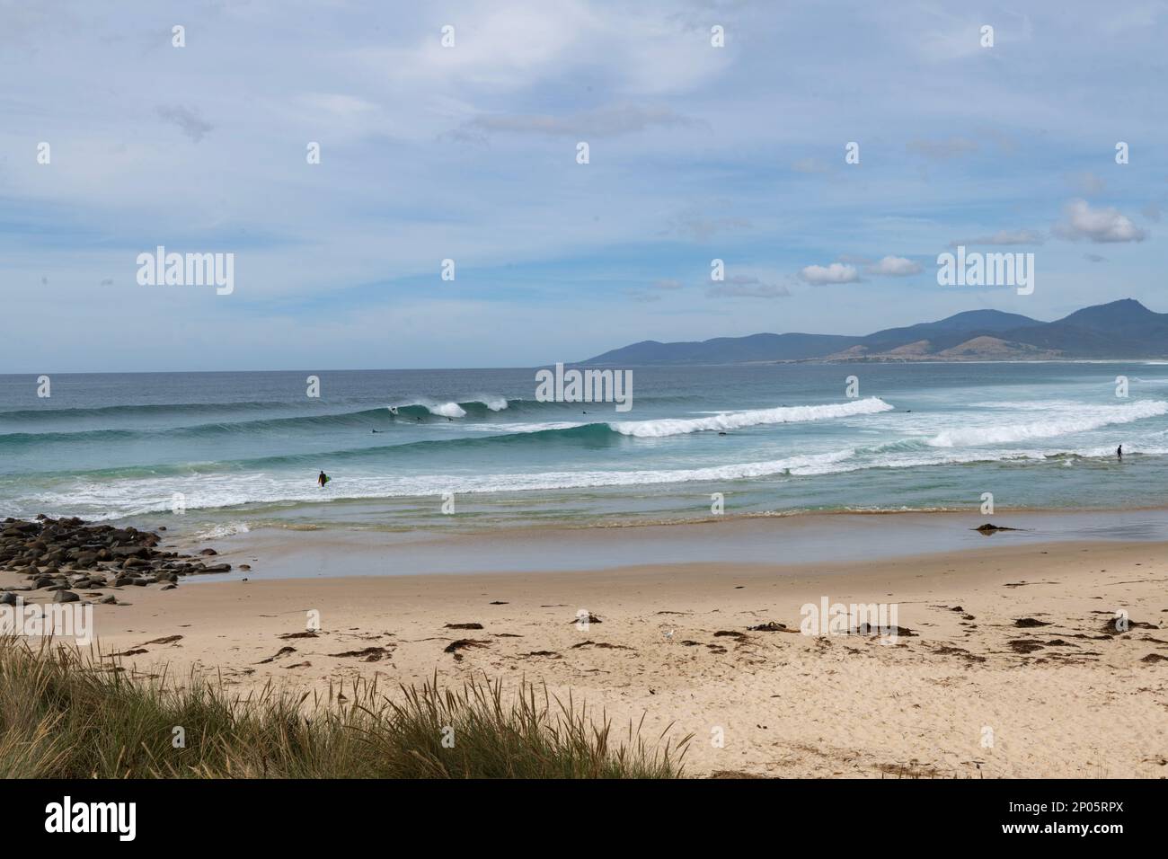 Shelly Beach Beaumaris with perfect waves near looking south to