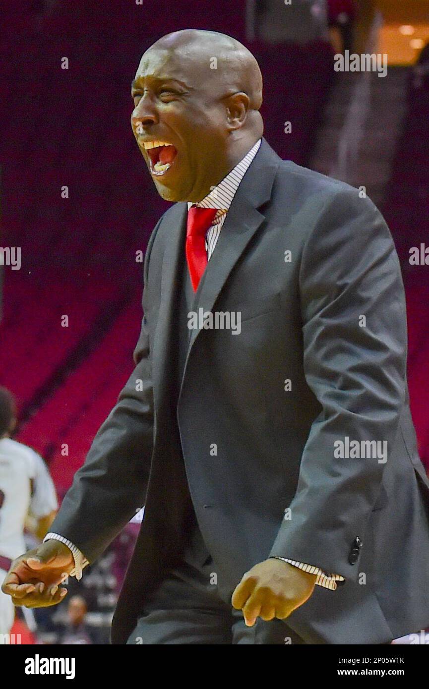 HOUSTON, TX MARCH 10 Grambling Tigers head coach Shawn Walker reacts