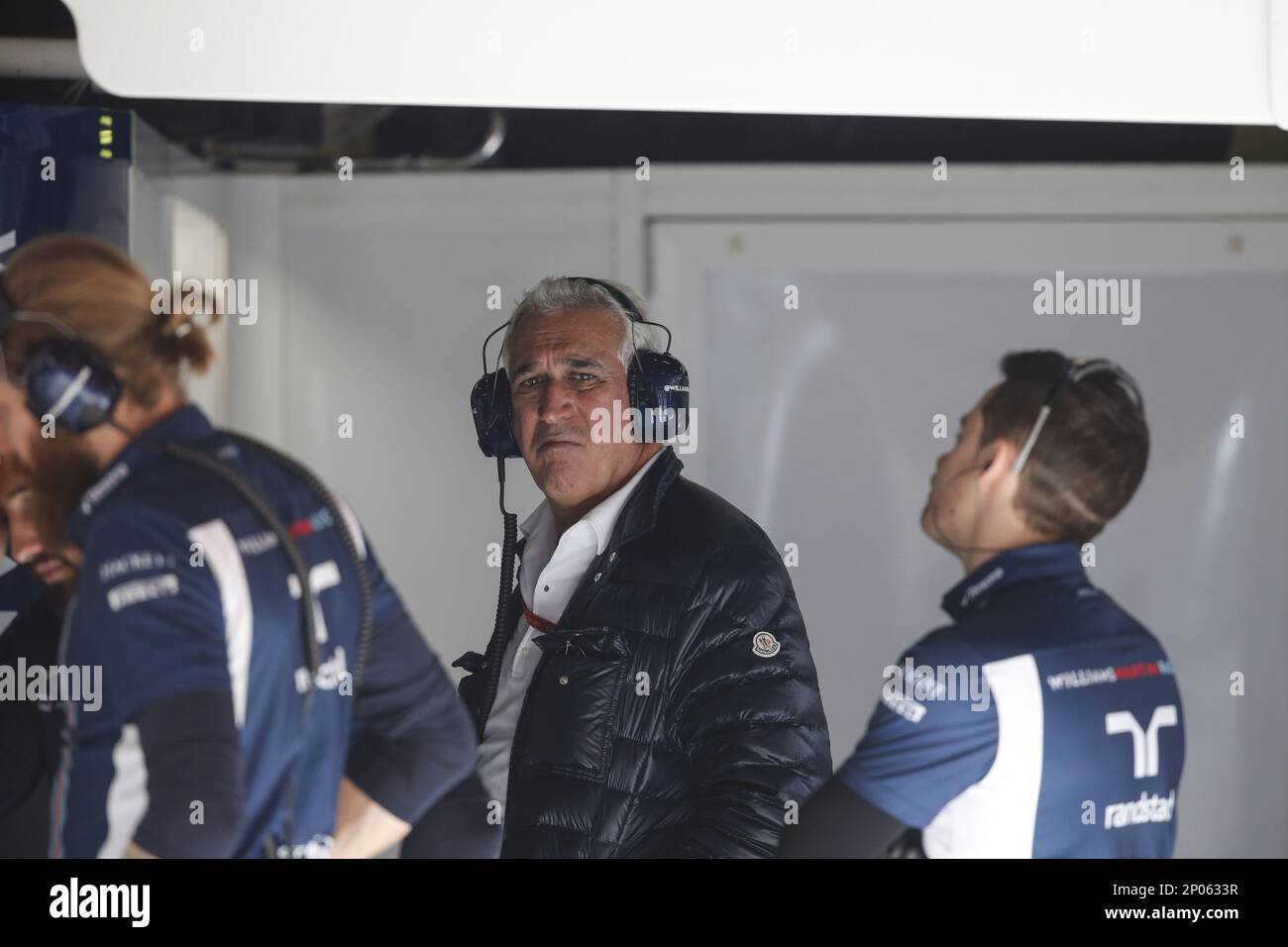 March 9, 2017 Montmel, Spain LAWRENCE STROLL is seen in the Williams Martini Racing garage