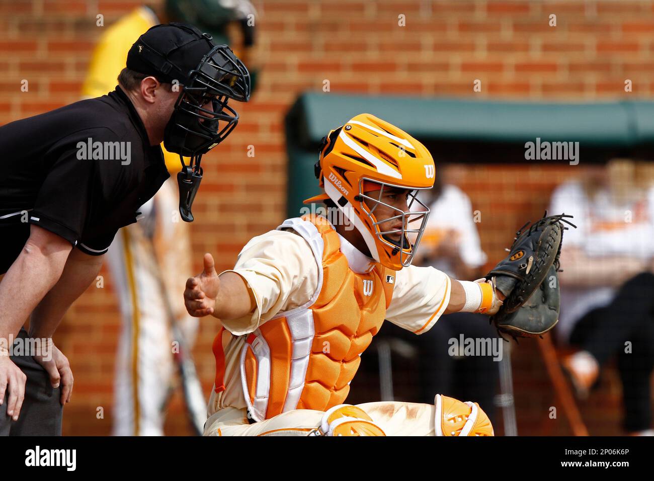 Tennessee catcher Benito Santiago (31) stands at the plate during