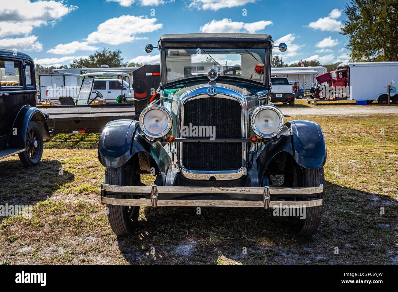 Fort Meade, FL February 24, 2022 High perspective front view of a