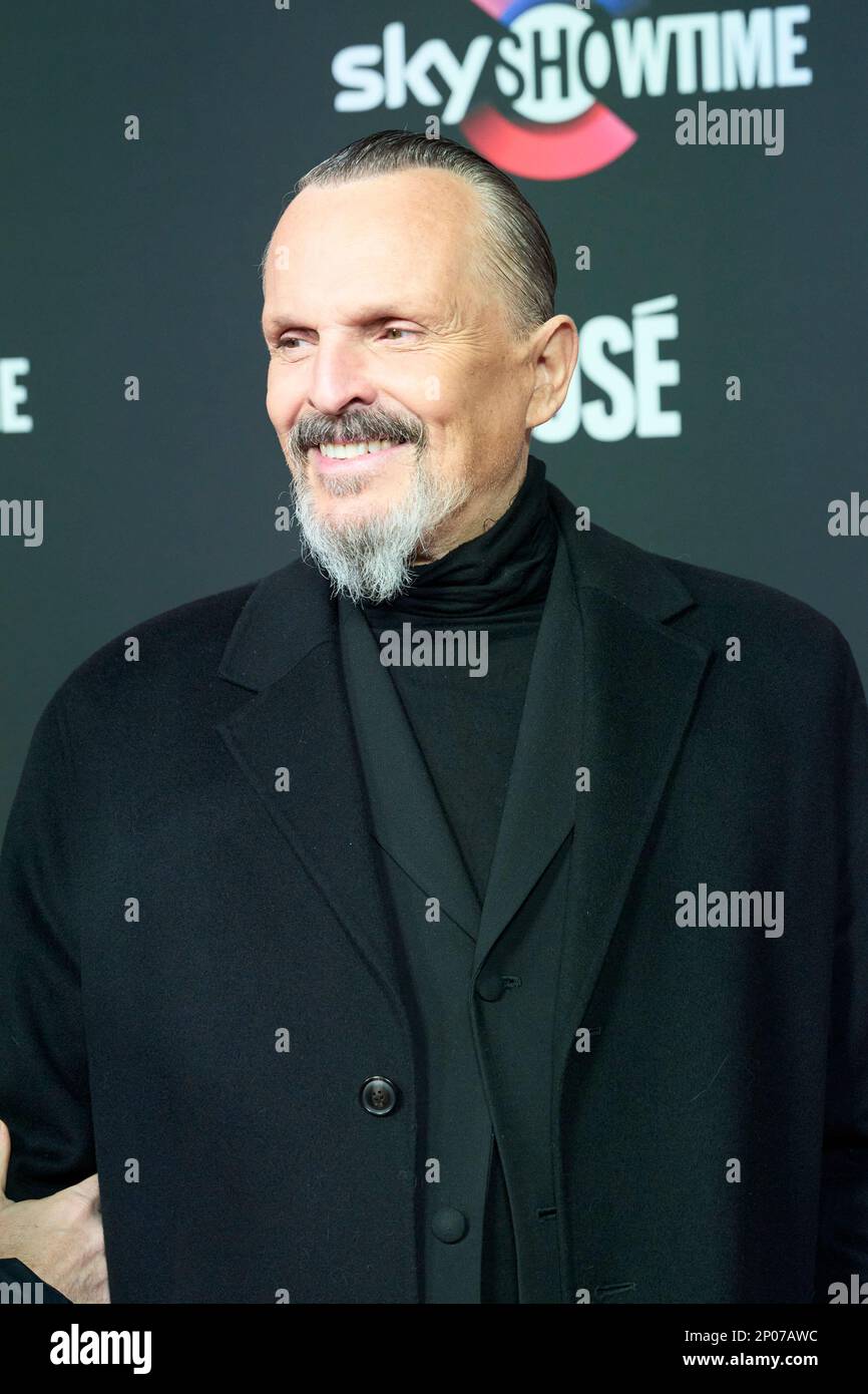 March 2, 2023, Madrid, Madrid, Spain: Miguel Bose attends 'Bose' Premiere  at Domo 360 on March