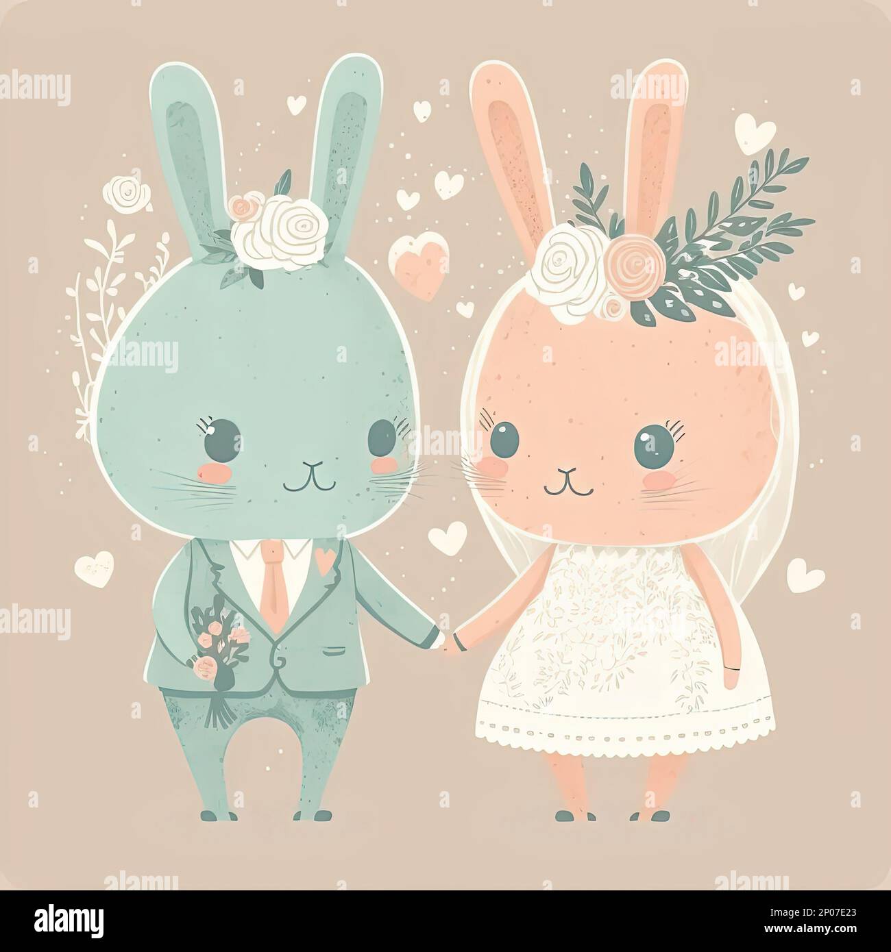 Married Rabbit Bride and groom rabbit hi-res stock photography and images - Alamy