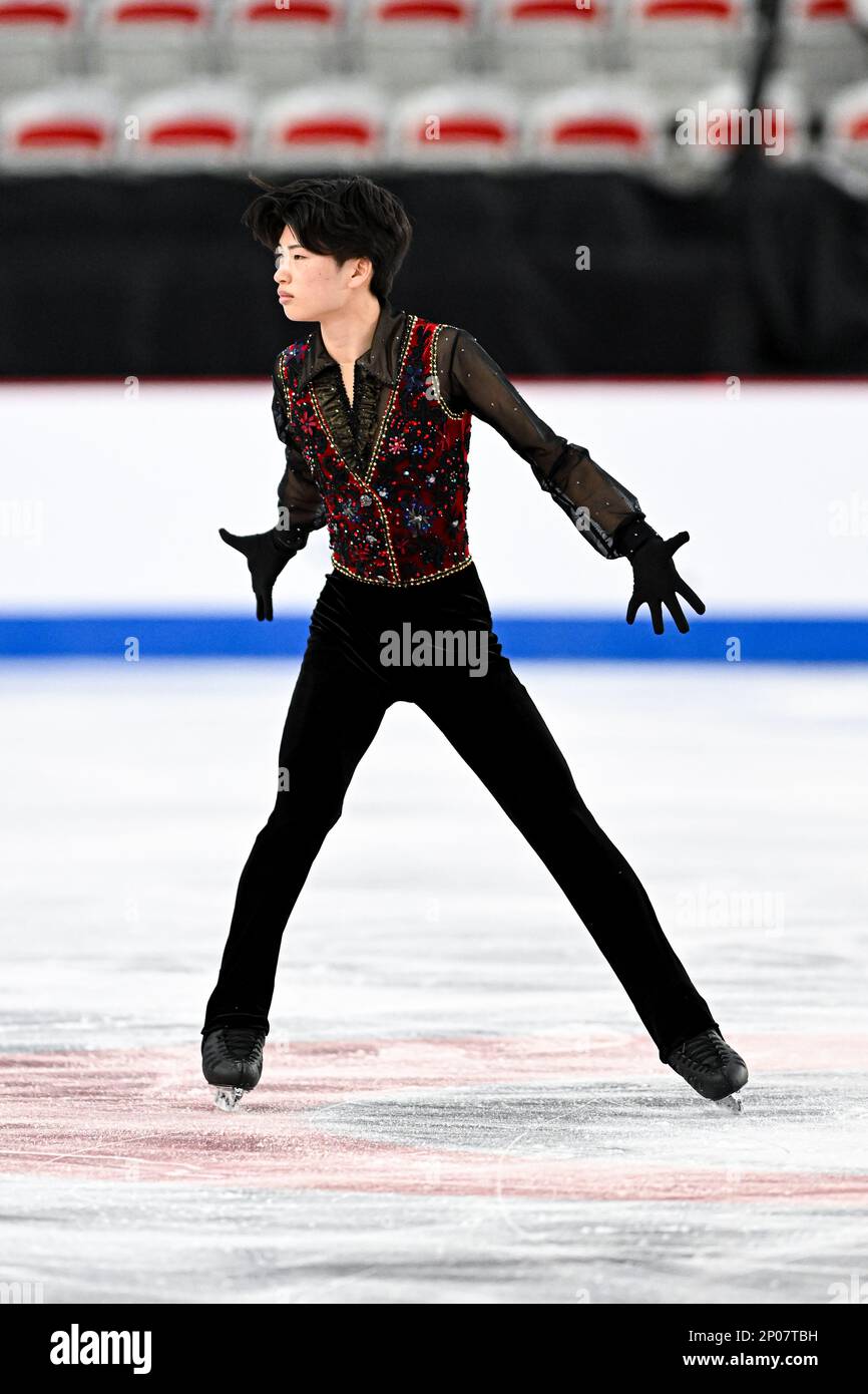 Nozomu YOSHIOKA (JPN), during Junior Men Short Program, at the ISU