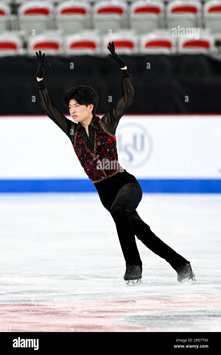Nozomu YOSHIOKA (JPN), during Junior Men Short Program, at the ISU