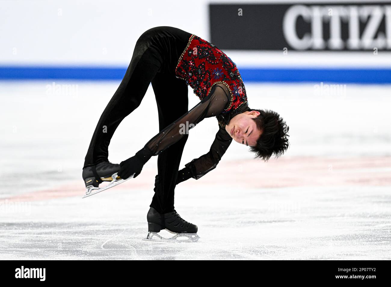 Nozomu YOSHIOKA (JPN), during Junior Men Short Program, at the ISU