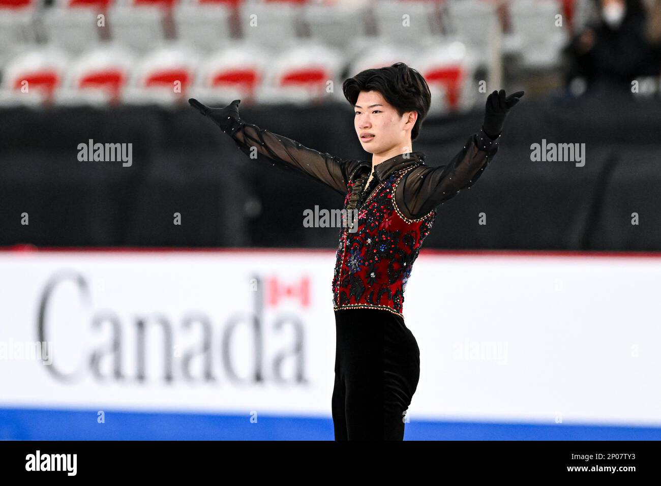 Nozomu YOSHIOKA (JPN), during Junior Men Short Program, at the ISU