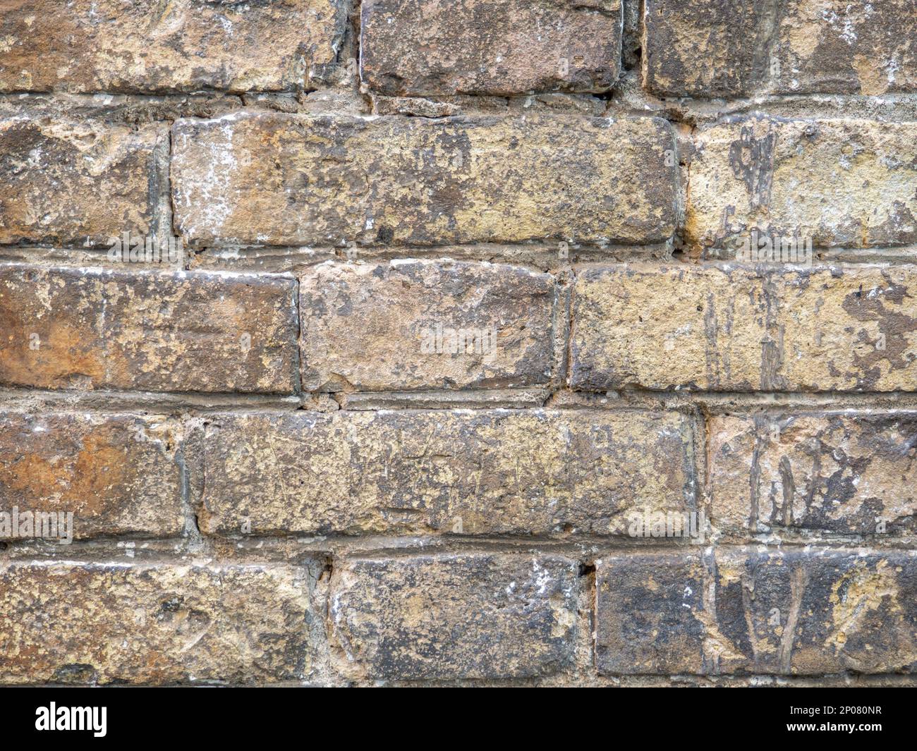 Wall of the old church. Background from brown bricks. Stone pattern ...