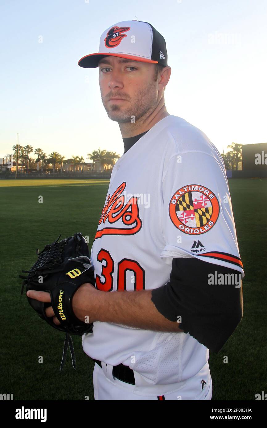 SARASOTA, FL - FEBRUARY 18: Chris Davis (19) poses during the Baltmore  Orioles Photo Day on February 18, 2020 at Ed Smith Stadium in Sarasota,  Florida. (Photo by Cliff Welch/Icon Sportswire) (Icon