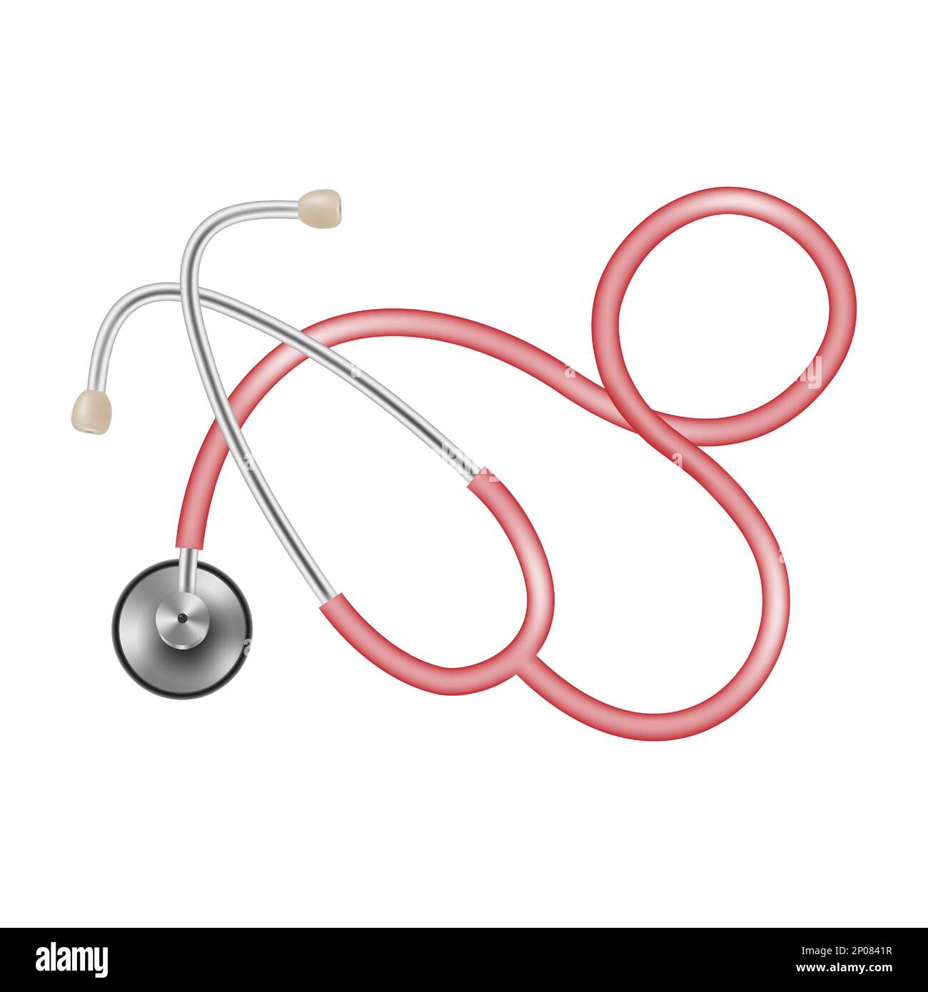 Medical device realistic statoscope on a white background. Medical