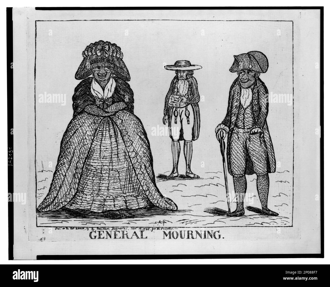 General mourning. British Cartoon Prints Collection . Slavery,England