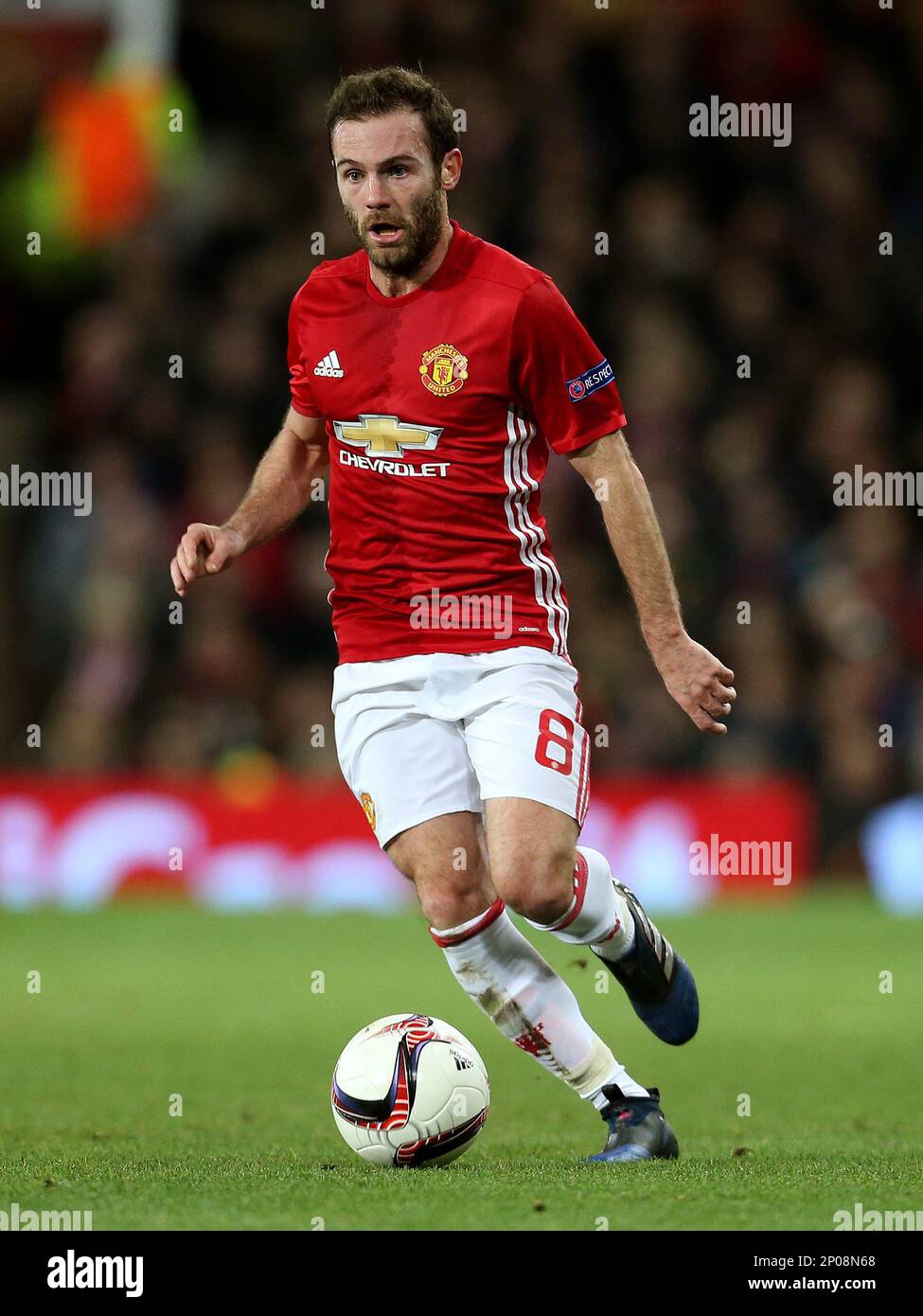 February 16, 2017 - Manchester, United Kingdom - Juan Mata of Manchester  United during the UEFA Europa League Round of 32 1st leg match at Old  Trafford Stadium, Manchester. Picture date: February