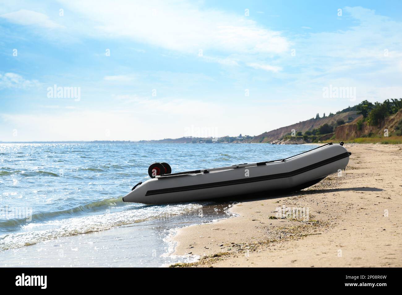 Fishing gear and boat on beach hi-res stock photography and images